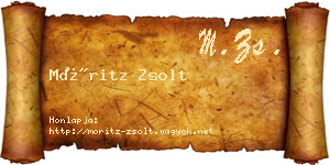 Móritz Zsolt névjegykártya